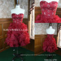 Robe de soirée rouge organza mini 2013